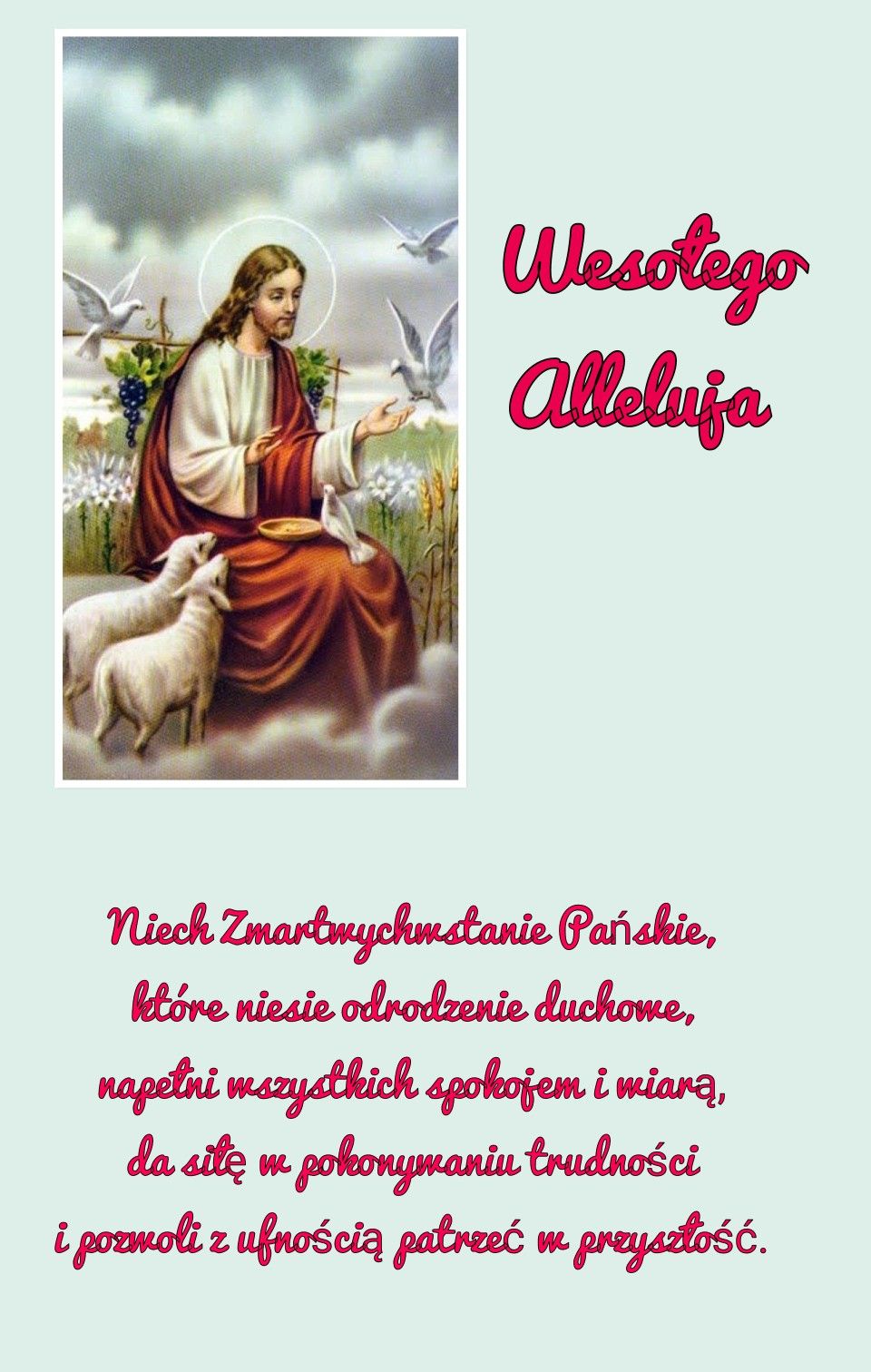 Błękitna kartka z życzeniami